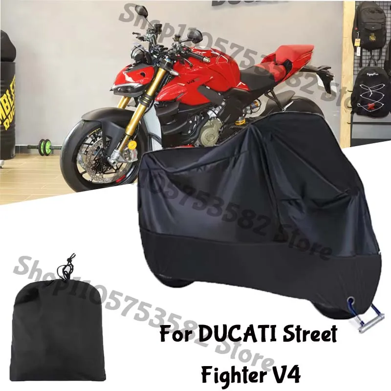 Motorcycle Full Covers For DUCATI Street Fighter Car Outdoors Sun Protection Dust No Ear Thickened Oxford Clothcover Accessories