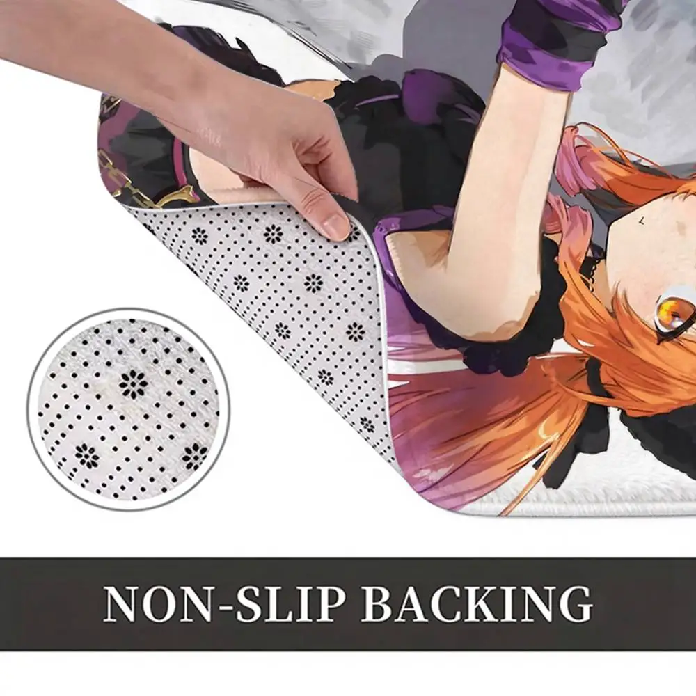 M-Mayano Top-Gun Game Uma Musume Home Decor Short Plush Floor Mat, Non-Slip & Easy to Clean for Multi Doorways