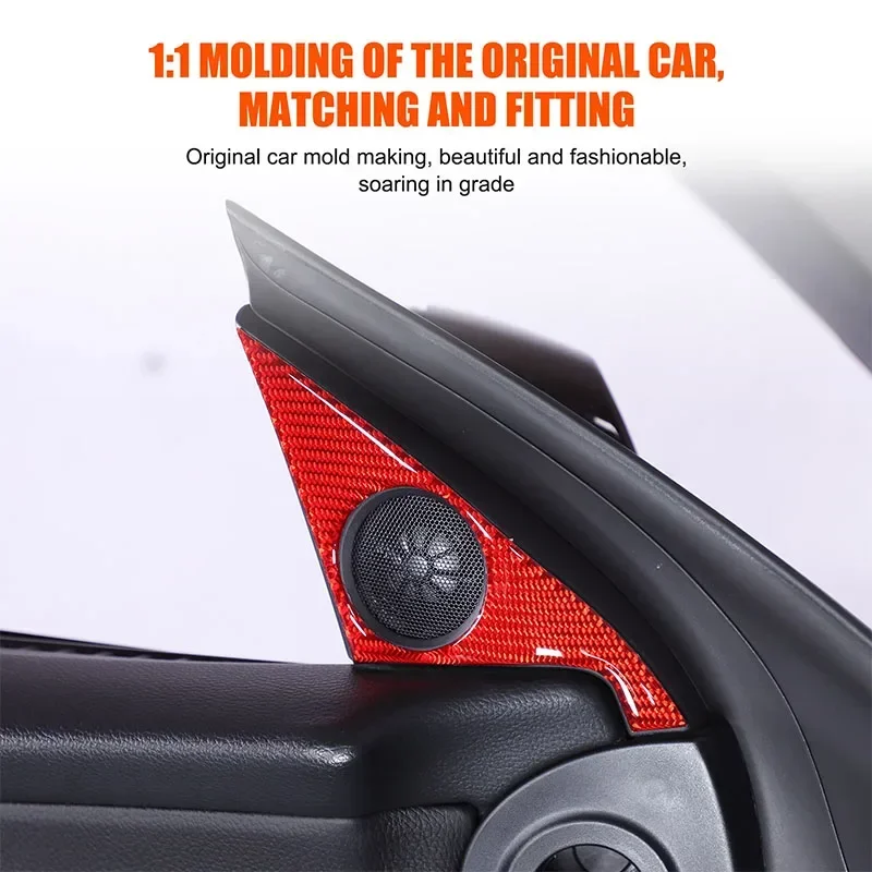 

For BMW 6 Series E63 E64 2004-2009 Soft Carbon Fiber Car A-pillar Speaker Panel Decoration Sticker Interior Accessories