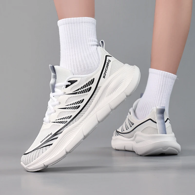 New Mesh Breathable Running Shoes with Professional Shock Absorption, Lightweight, Anti-Slip, Casual Sport Running Footwear