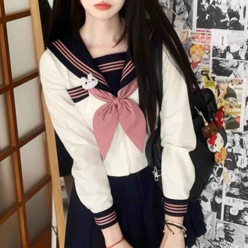 

JK Uniform Sailor Suit Japanese Academy Short Sleeve Set