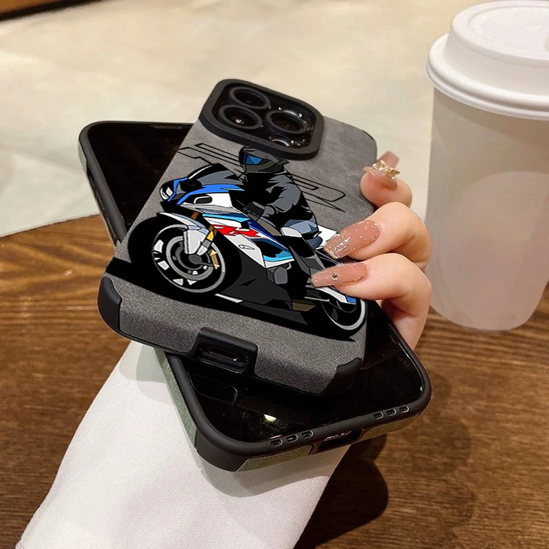 Cool Motorcycle Biker Phone Case For iPhone 11 12 13 14 Pro 15 Pro Max 16 Plus 17 Air XR X XS 7 8 Plus SE 2022 Shockproof Cover view 5