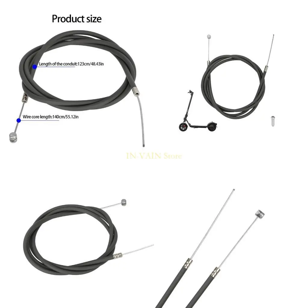 M5TC سكوتر كهربائي خط الفرامل الأمامية عالية الأداء سكوتر صيانة خط استبدال طول 140 سنتيمتر كابل فرامل يد #1