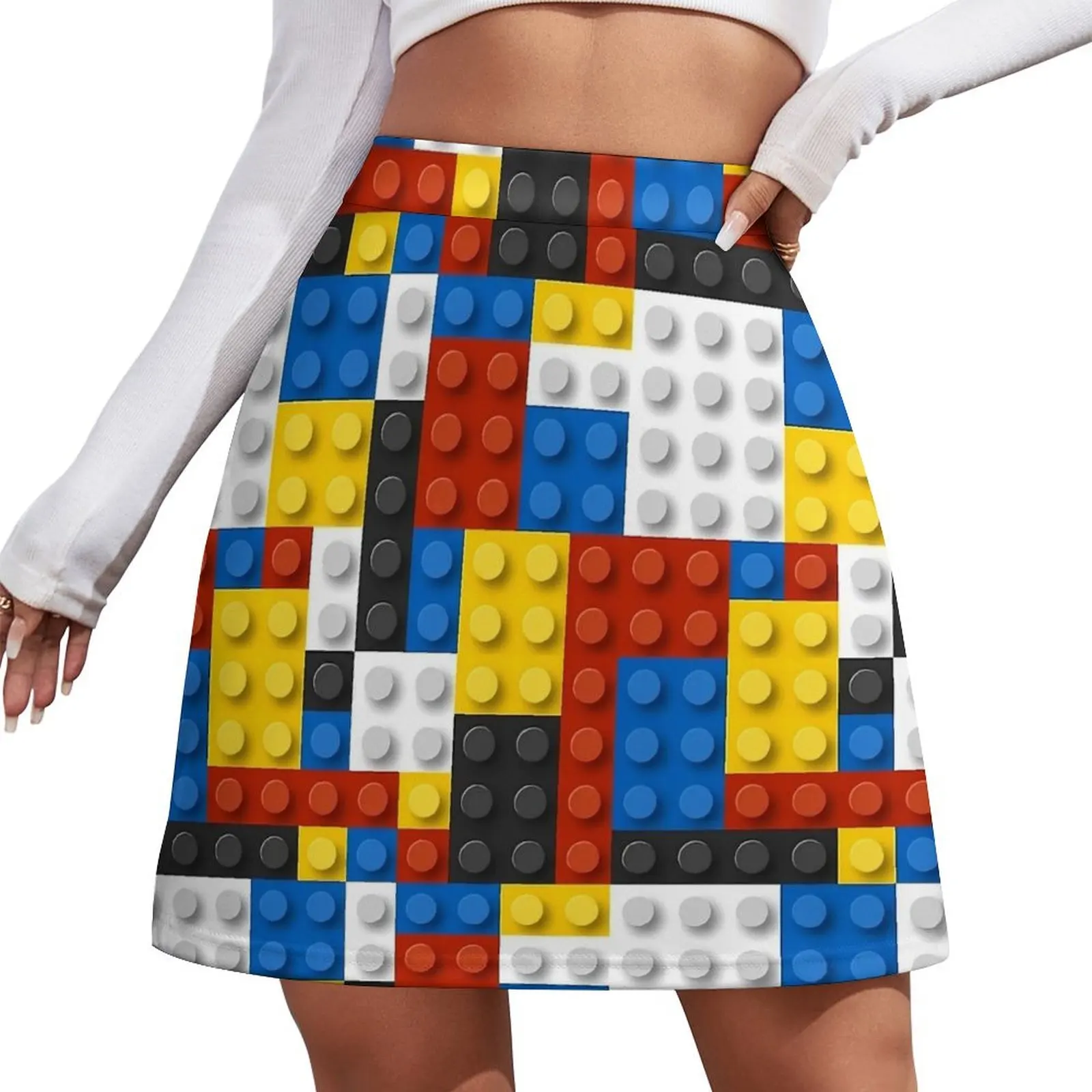 Mondrian Blocks Skirt Summer De Stijl Modern Art Aesthetic Casual A-line Skirts Cute Mini Skirt Ladies Pattern Big Size Clothing