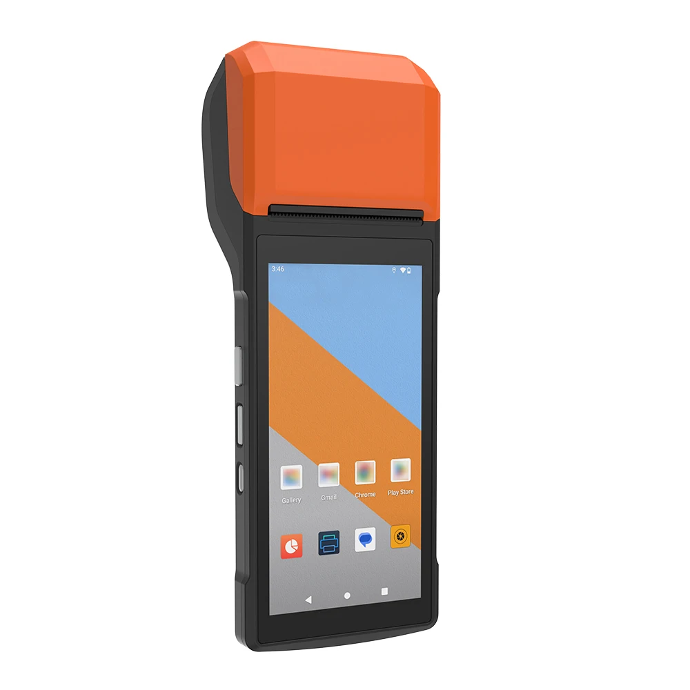 5.5inch Android 13 PDA POS Terminal with Receipt Printer Wireless Barcode Scanner 4000mAh Battery Handheld Mobile Computer