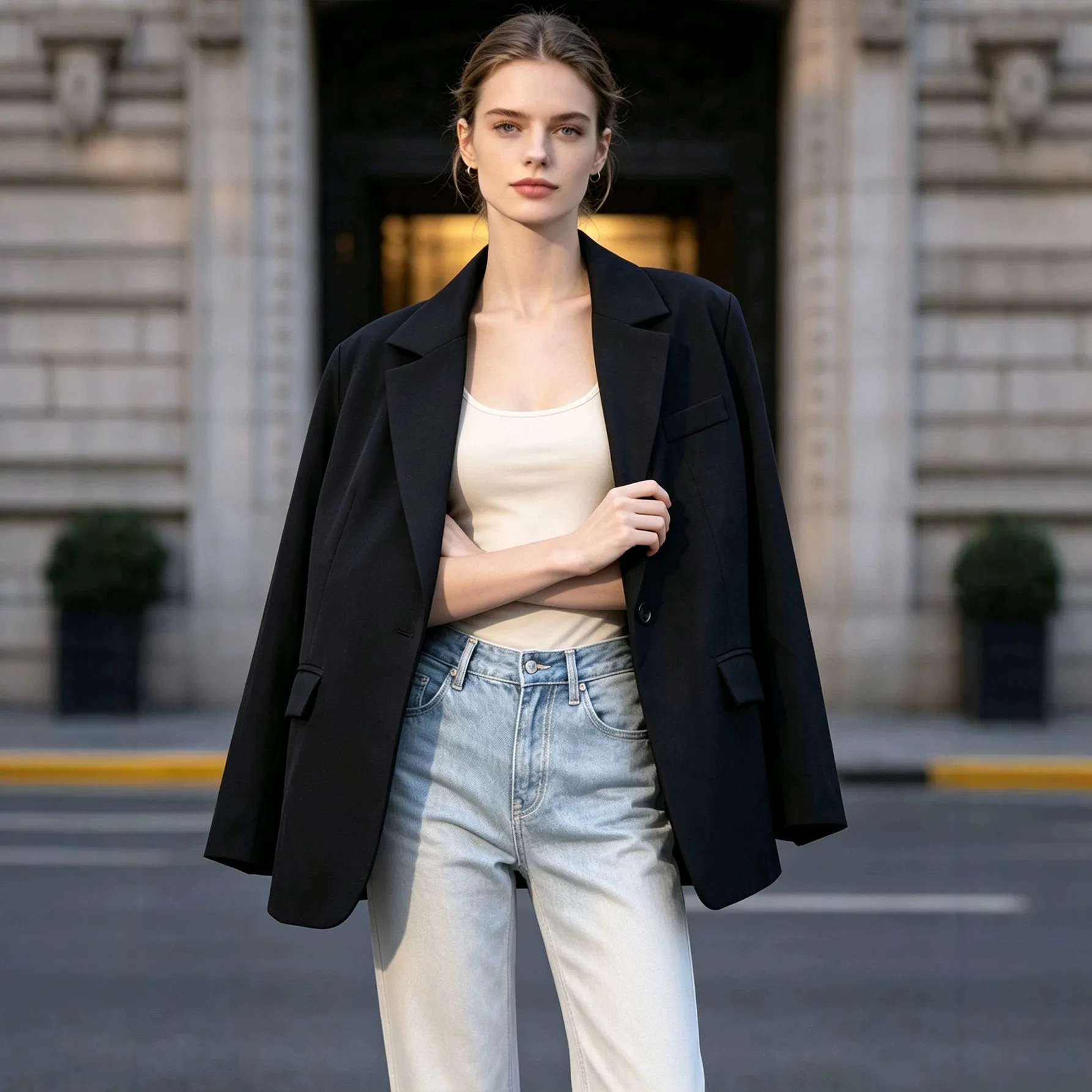 Blazers Coat Women Blazer Coats Suits Turn Down Collar Jackets Y2k Streetwear Work Casual Elegant Jacket 2026 Autumn Winter