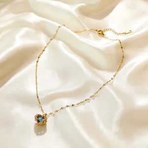 Eilieck-amor-Herzkragenvertäfelung für Frauen, aktueller Edelstahl 316L, Bodenpaste, Hochzeitsschmuck, Mädchengeschenke, Mode 10 Hauptverkäufe Gloss Halskette - №7