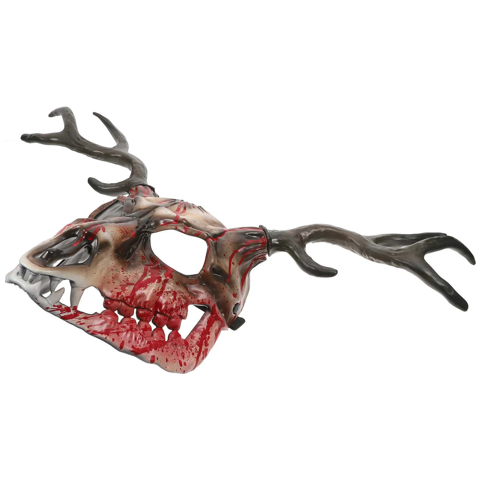 

Halloween Deer Antler Mask Horned Half Face Masquerade Foam Animal Head Wall Decor Costume Makeup Realistic Horns detachable