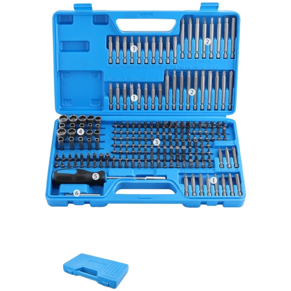 208 Piece For CR-V Steel Screwdriver Bit Set With Magnetic Tips And For SAE Metric Sockets For Home Repair Power Tool Accessorie
