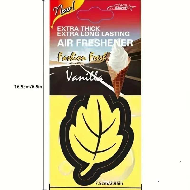 Family Pack Leaf Shape Car Air Freshener Natural Scented Tea Paper Auto Hanging Vanilla Perfume Fragrance Accessories Interior