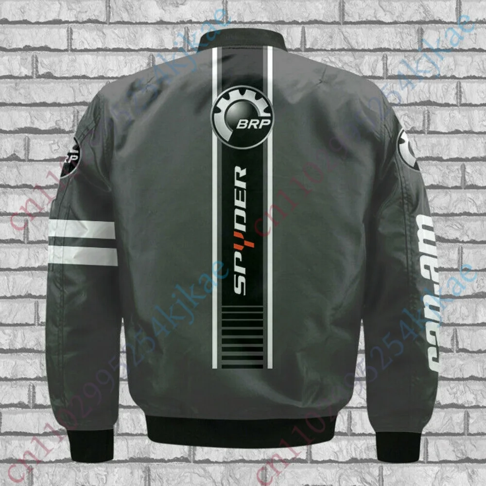 Can-am ウィンターボンバージャケット メンズ服 コート 軽量 厚手 野球ユニフォーム 原宿 ウインドブレーカー ヒップホップ ストリートウェア