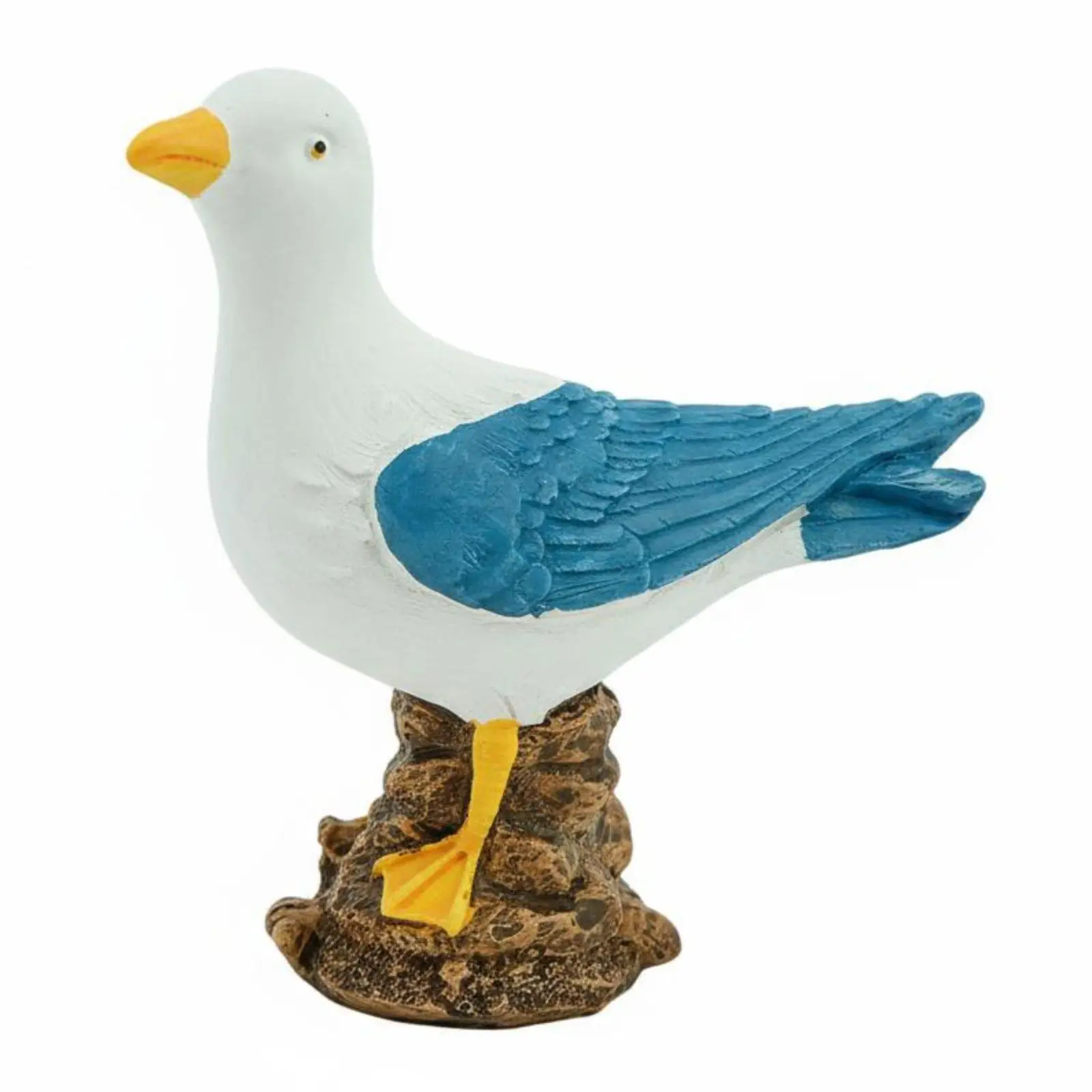 Sturdy Resin Seagull Figurine on Base Ocean Decor Bird Art for Nautical Shelf Mantel Tabletop Display