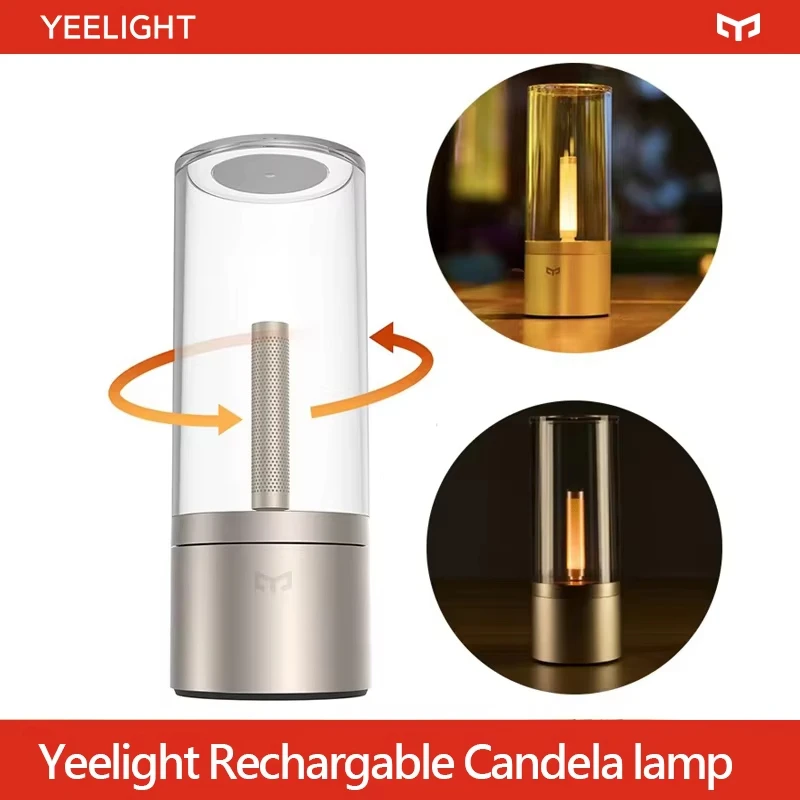 

Лампа Yeelight Candela: светодиодный ночник с вращением для создания правильной атмосферы, свет, имитирующий дыхание свечи, с плавной регулировкой яркости.