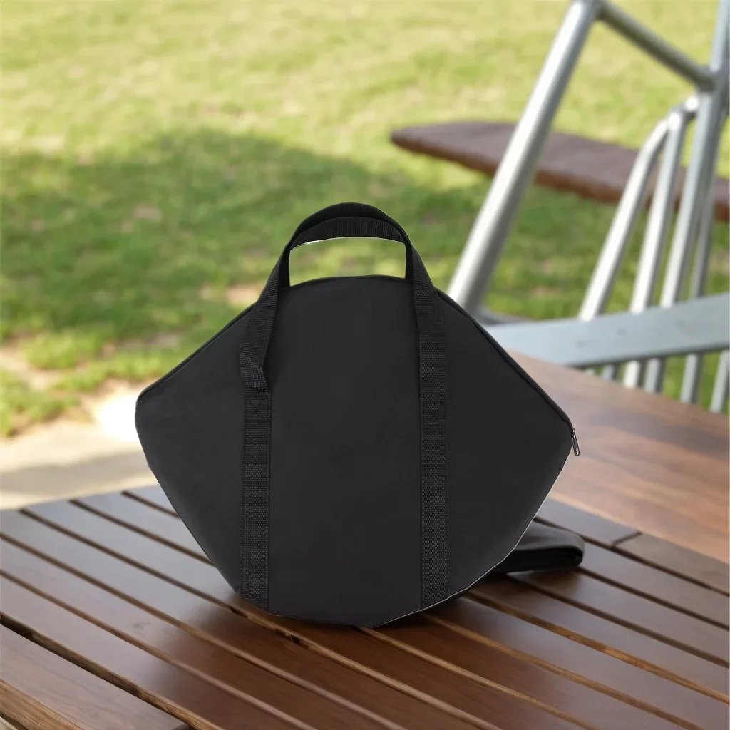 Baking Pan Storage Bag with Handle 600D Oxford Grilling Pan Pouch Wear-Resistant Waterproof 47x38cm Outdoor BBQ Tool for Kitchen