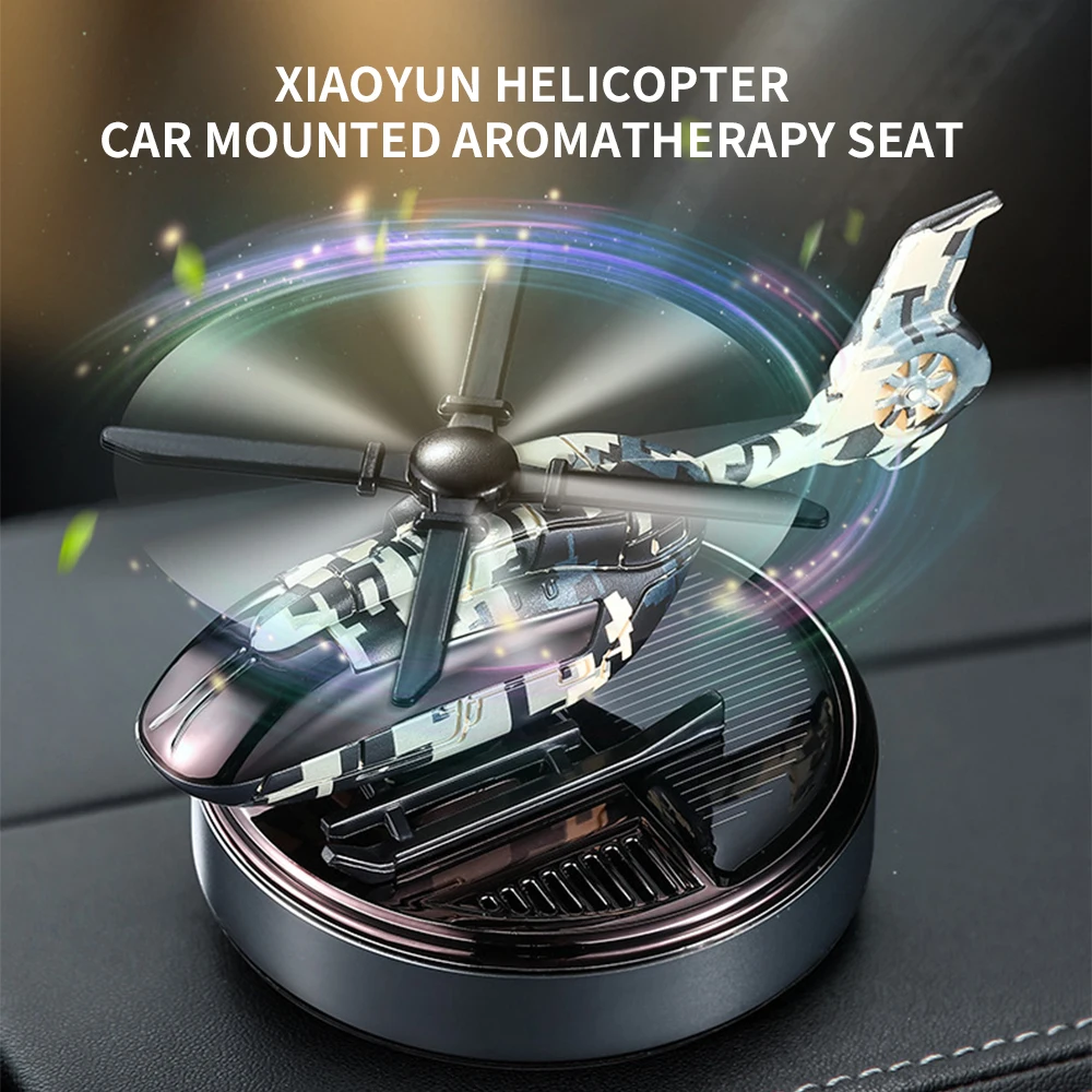 Car Air Freshener Solar Helicopter Interior Accessories Decoration Propeller Rotating Auto Flavoring ​Perfume Diffuser Deodorant