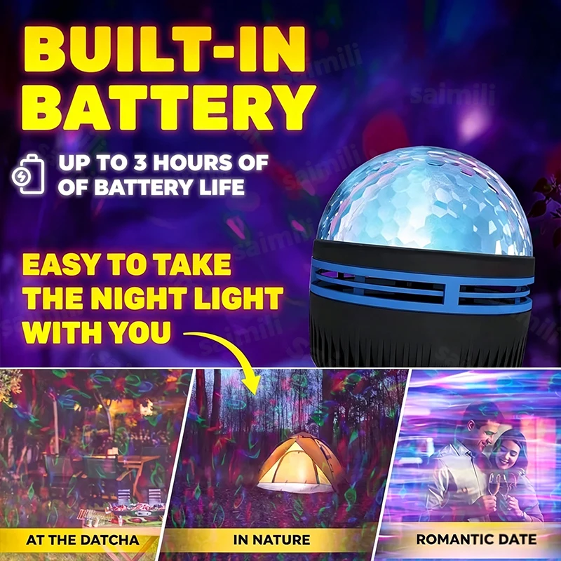 5V Night Light USB Starry Sky Projection Starry Galaxy Projector LED Lamp Gaming Room Decoration For Bedroom Magic Ball Lamp