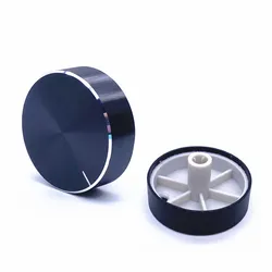 1pcs 40X20mm 6mm Shaft Hole Aluminum Alloy Encoder Volume Control Audio Potentiometer Knob cap ( D-axis )