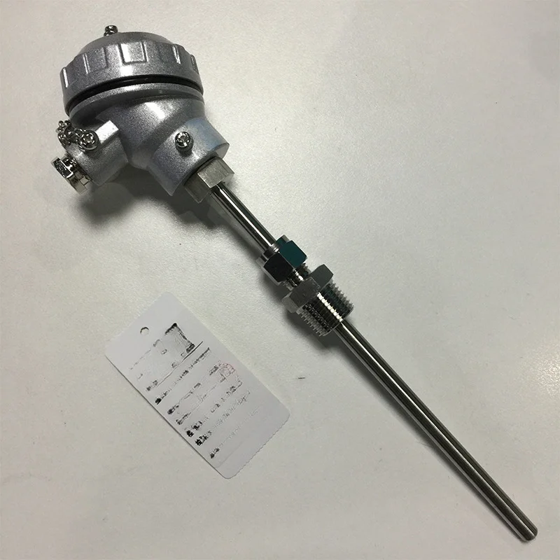 

Temperature sensor PT100 signal FPT1/2 movable thread, pipe diameter 8mm, pipe length 200mm