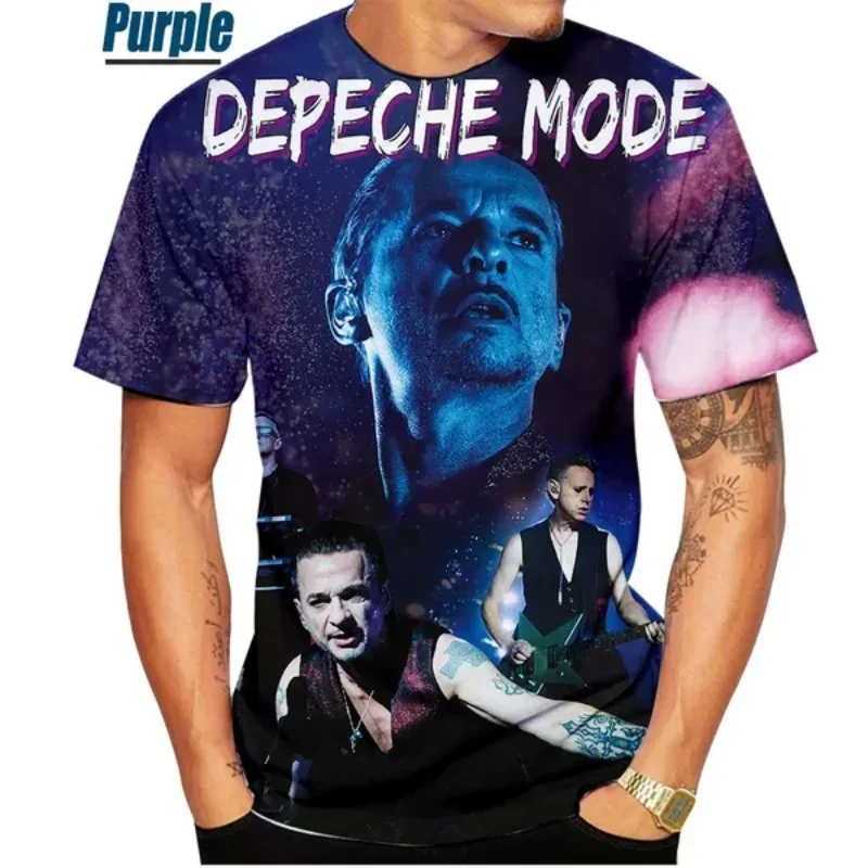 Fashion Pop Rock Band Depeche-Mode 3D Print T-shirt Personality Men Clothing Hip Hop Harajuku Street Unisex Oversized T Shirt