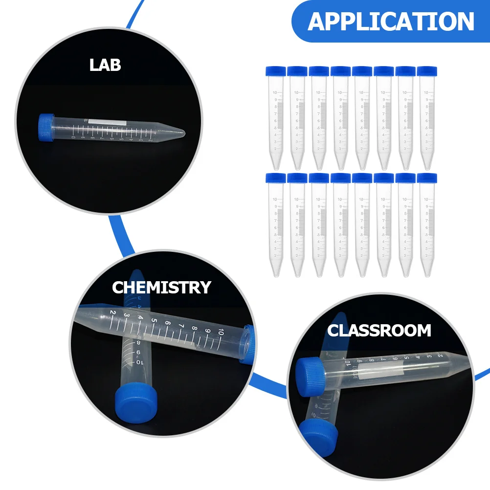

30Pcs Centrifuge Tubes 10Ml Clear Plastic Test Tubes with Soft Caps for Safe Storage in Biochemistry Research Use