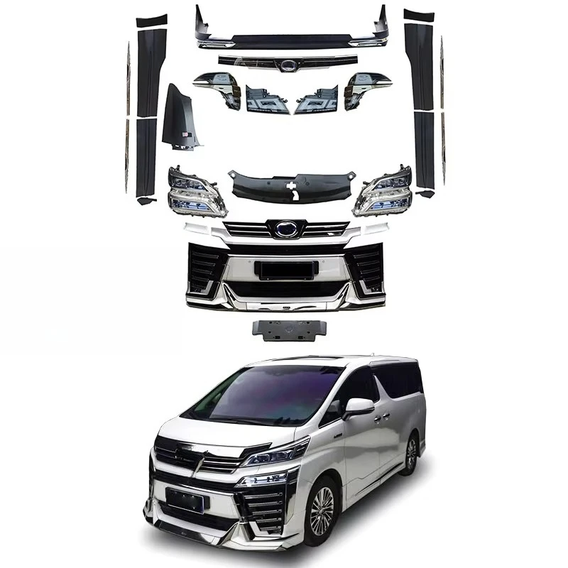 Fit For TOYOTA Vellfire 2015-2017 Upgrade 2022 New Model Bodykit With Led Headlights Led Taillights Bumper Day Light