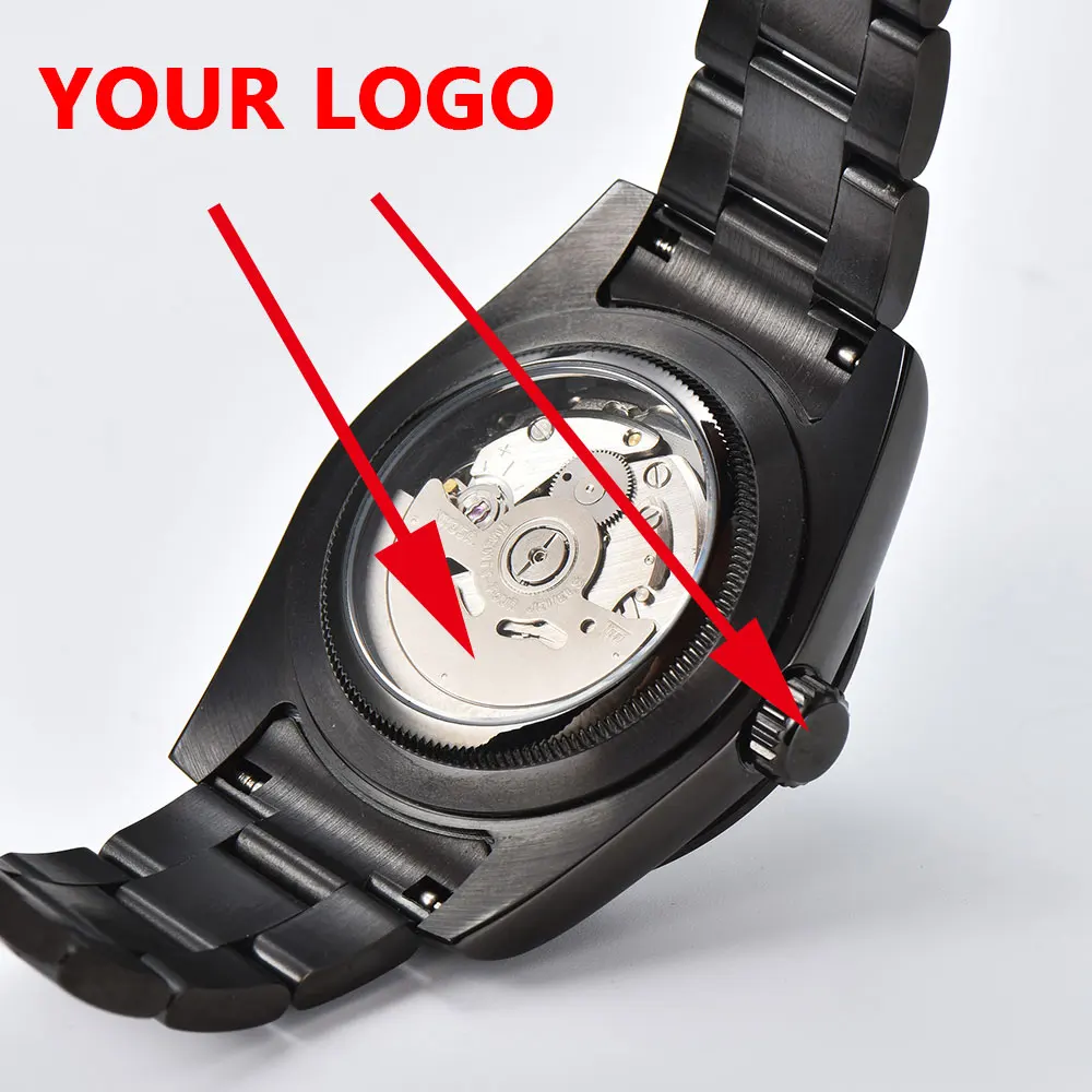 Reloj mecánico automático para hombre, pulsera de lujo con carcasa de acero inoxidable, cristal de zafiro, estilo minimalista, NH35, 39MM