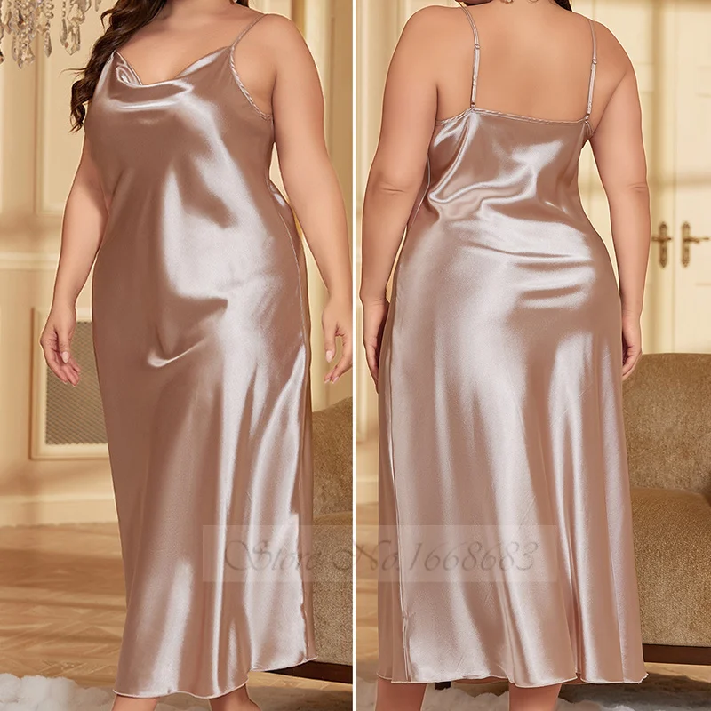 Plus Size weibliches Nachthemd Hemd Nachtwäsche sexy intime Dessous Hosenträger Nachthemd Sommer Nachtwäsche lässig zu Hause Kleid 5xl