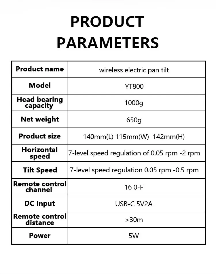 Desiontal YT-800 YT800 автоматическая моторизованная вращающаяся панорамная головка с дистанционным управлением, штатив с панорамированием и наклоном, стабилизатор головки для смартфонов