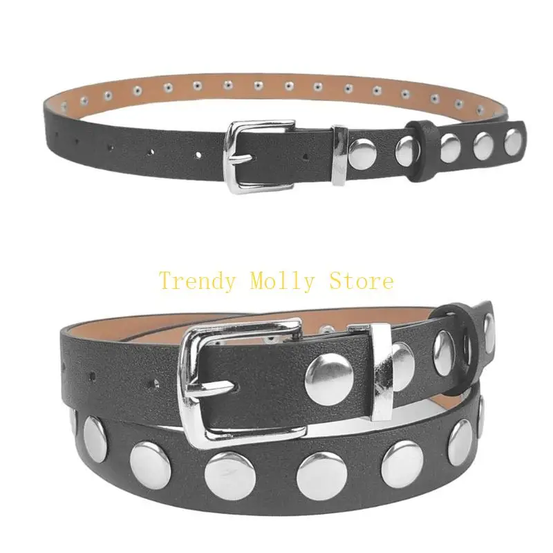 N5KB Fashion Hot Girls Women Wery Belt مع حزام دبوس قابل للتعديل Harajuku
