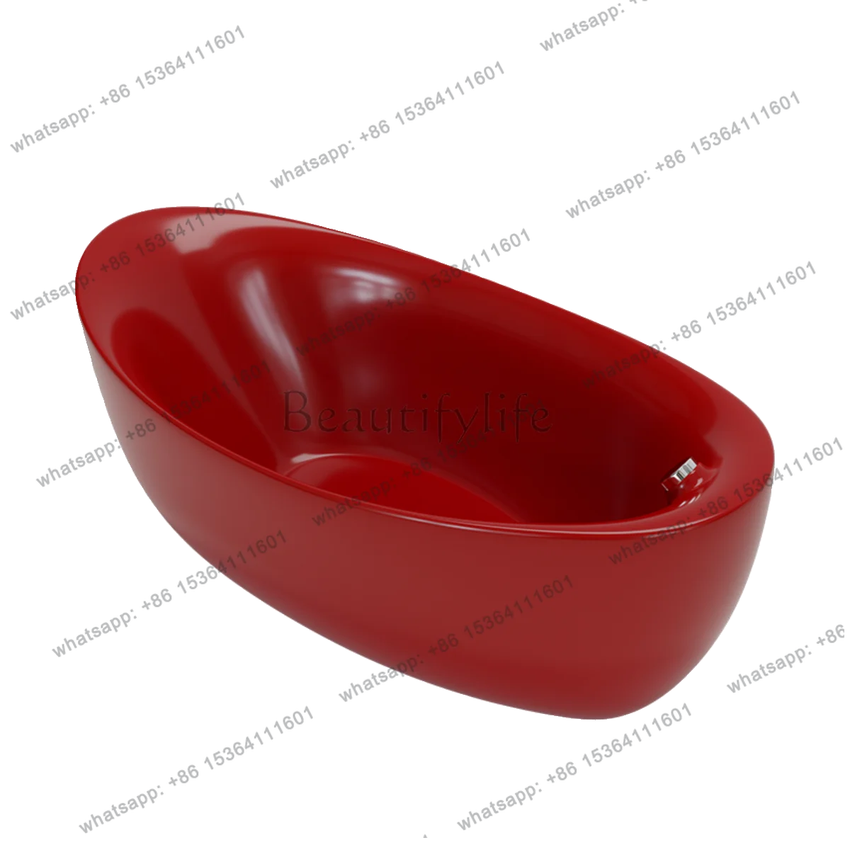 Acrylic household bathtub integrated art independent thermal insulation color bathtub