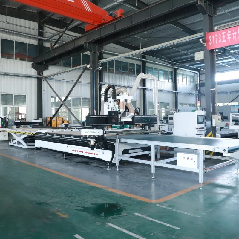 Mesin Router CNC pembuat kabinet muatan otomatis, 1836 ATC sumbu alat pengubah furnitur