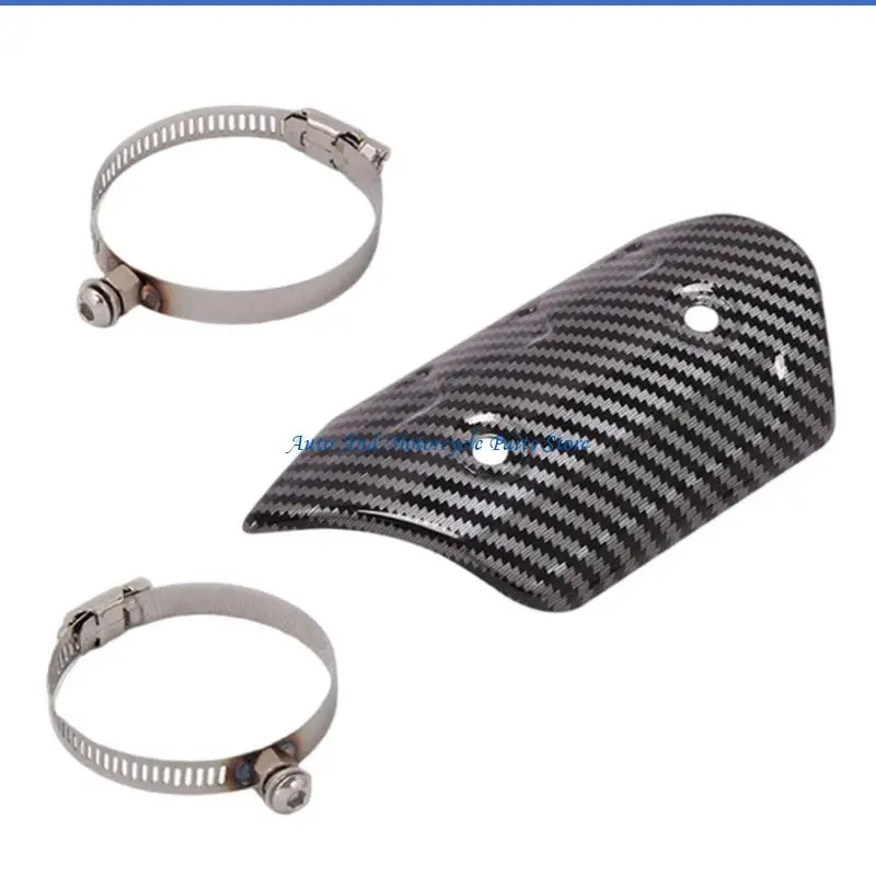 P9FD Motorrad-Auspuff-Schalldämpfer-Schutz, Escape-Hitzeschild-Abdeckung, schützt vor Verbrühungen, Motorrad-Modifikation – Detail 8