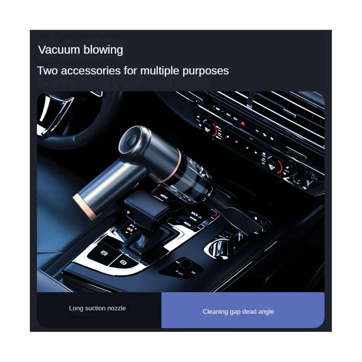 Aspirador de pó portátil do carro, Mini Handheld, soprando poeira, casa, Dual-poeira Catcher, escritório