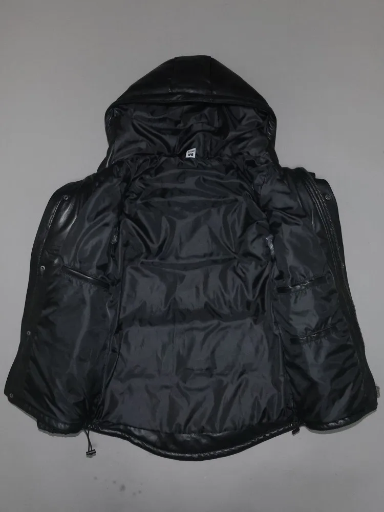 Women Winter Thick Warm Natural Sheepskin Down Jacket Casual Hooded Windproof Overcoat Loose Fit Genuine Leather Jacket Coats