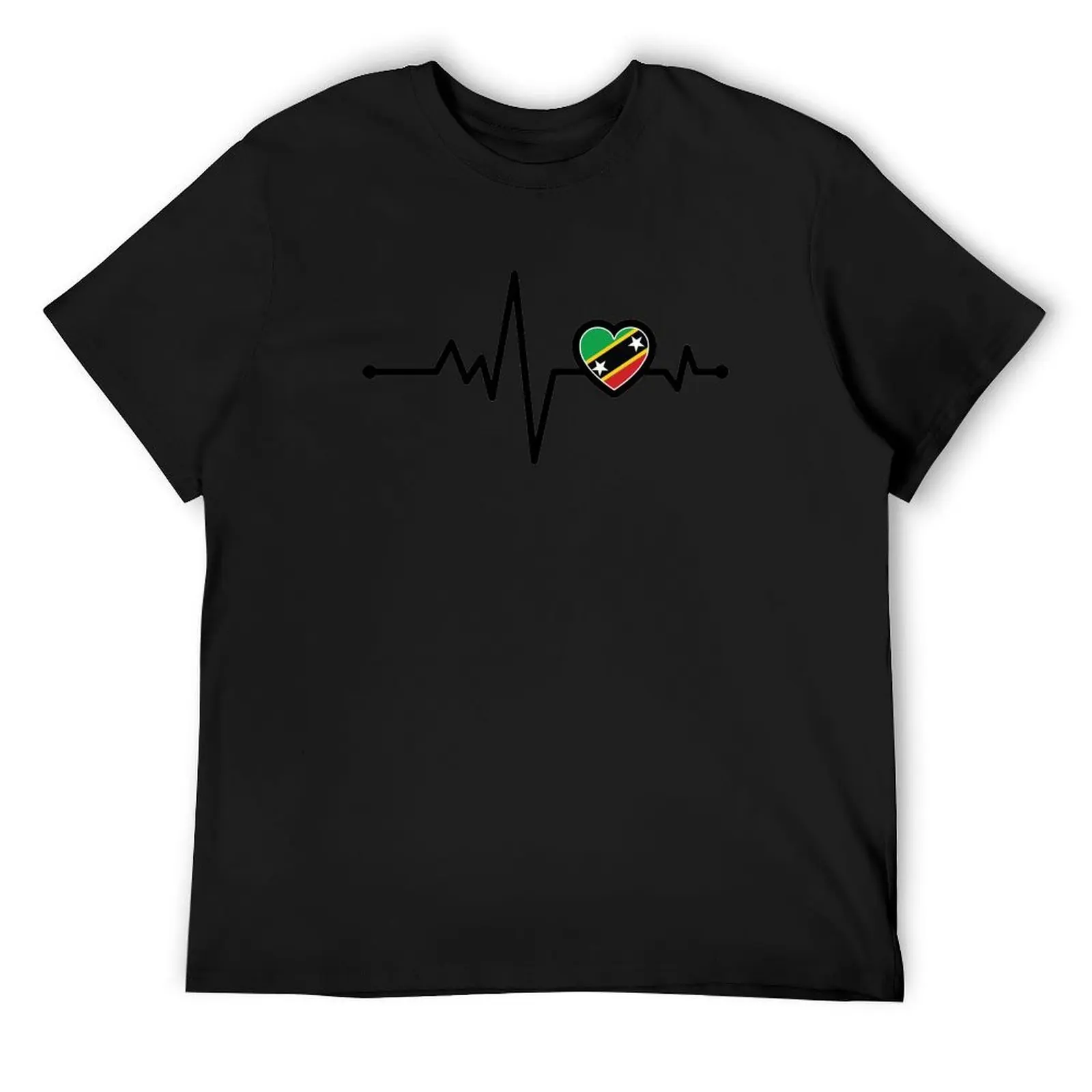 St Kitts and Nevis Heart Monitor T-Shirt cheap stuff funny meme t-shirts mens workout shirts St Kitts and Nevis Heart Monitor T-Shirt cheap stuff funny meme t-shirts mens workout shirts