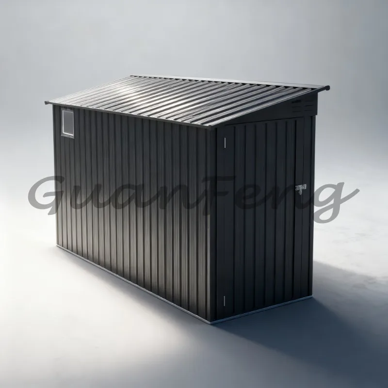 Customizable 4*9.2FT Galvanized Steel Garden Shed, Waterproof Metal Outdoor Tool Storage Shed with Window and Lockable Door