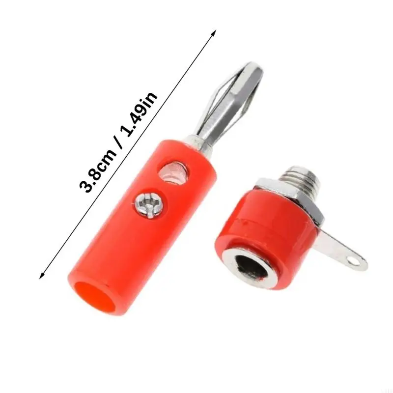 L41E 4mm 바나나 수컷 플러그 여성 소켓 커넥터 나사 터미널 바인딩 홈 전자 제품 실험실을위한 포스트 스피커
