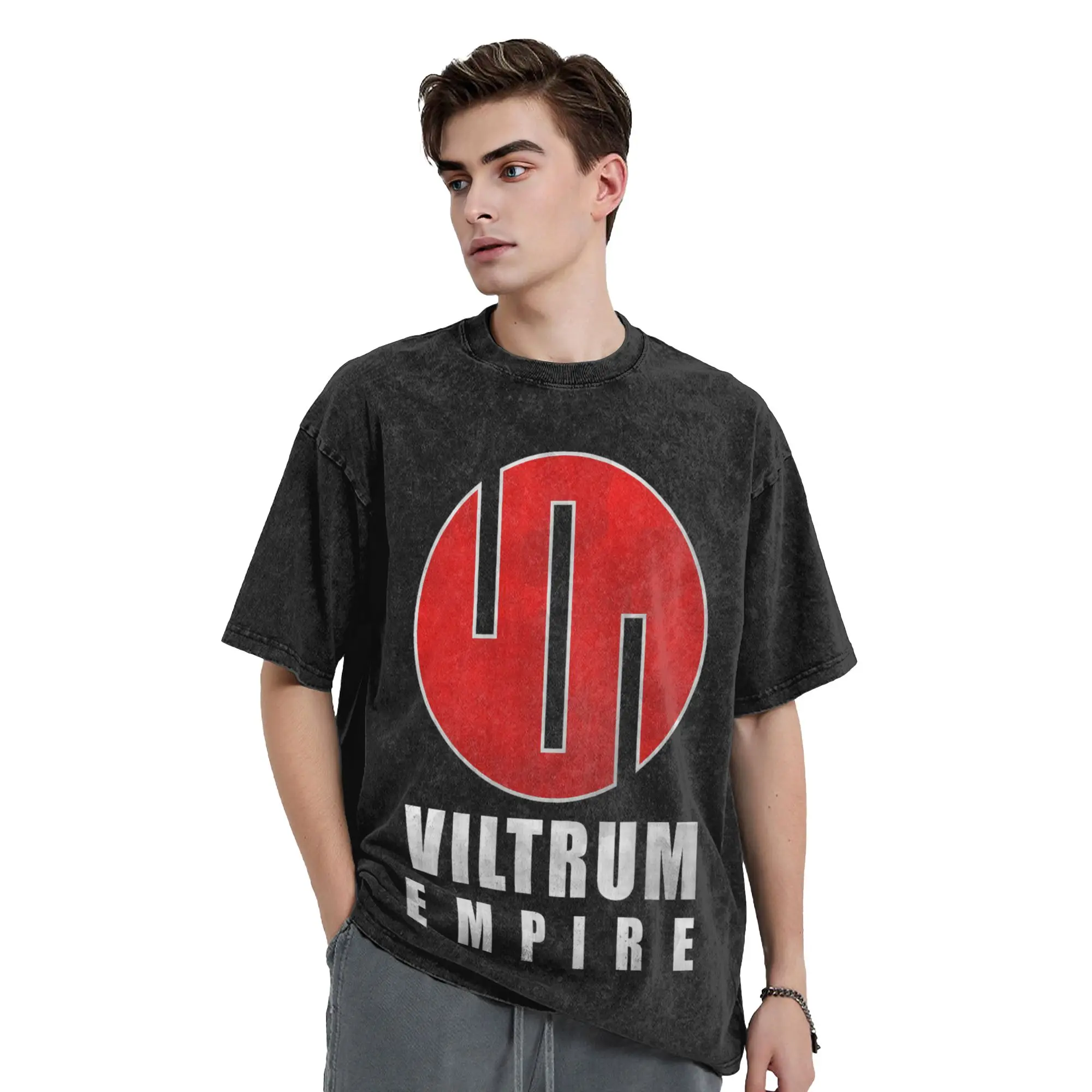 Invincible Viltrum Empire Washed T Shirts Streetwear Novelty T-Shirts  Tees Tops Men Women Cotton Harajuku Graphic Printed