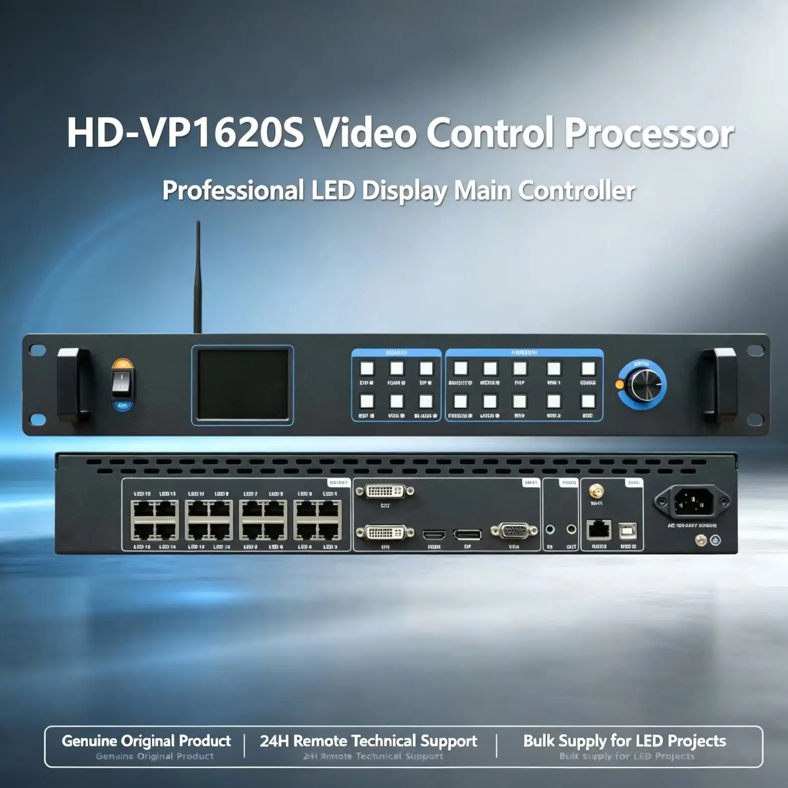 HD-VP1220S HD-VP1620S HD-VP1240A HD-VP1640A Grayscale LED Full Color Video Processor Sync Async Playback Box