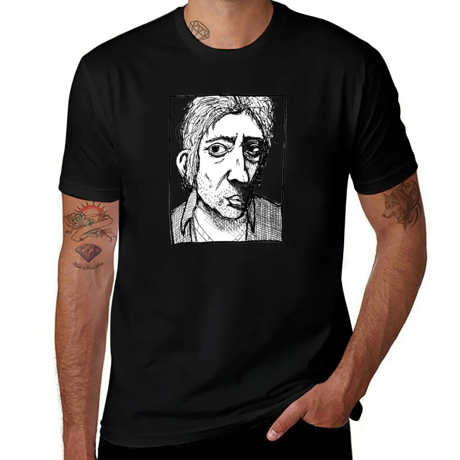 Serge Gainsbourg T-Shirt Vintage Print Crew Neck Tee