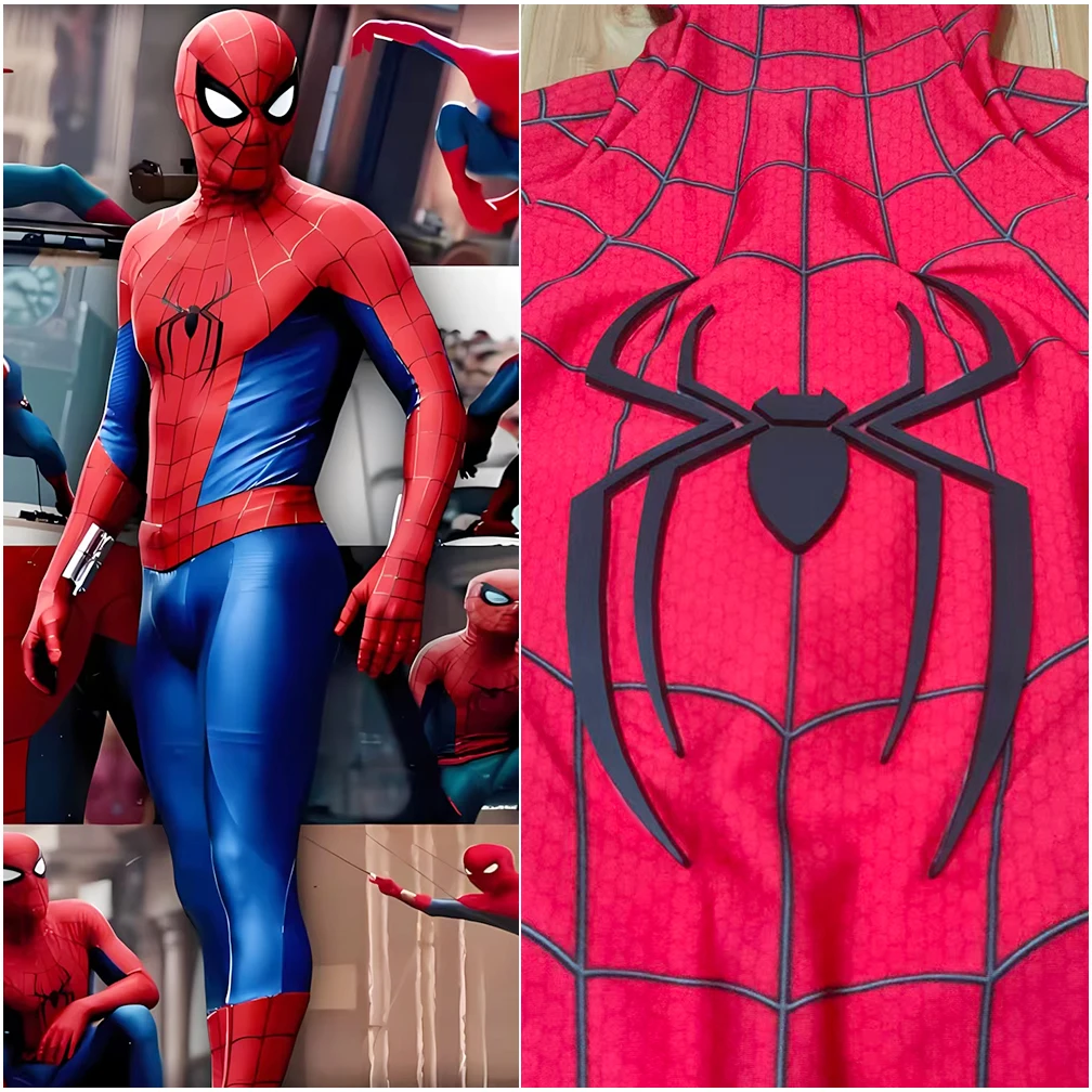 

3D LOGO SpiderMan Cosplay Brand New Day Costume Superhero Bodysuit Spider Zentai Suits Spandex Halloween Costume Disfraces Adult
