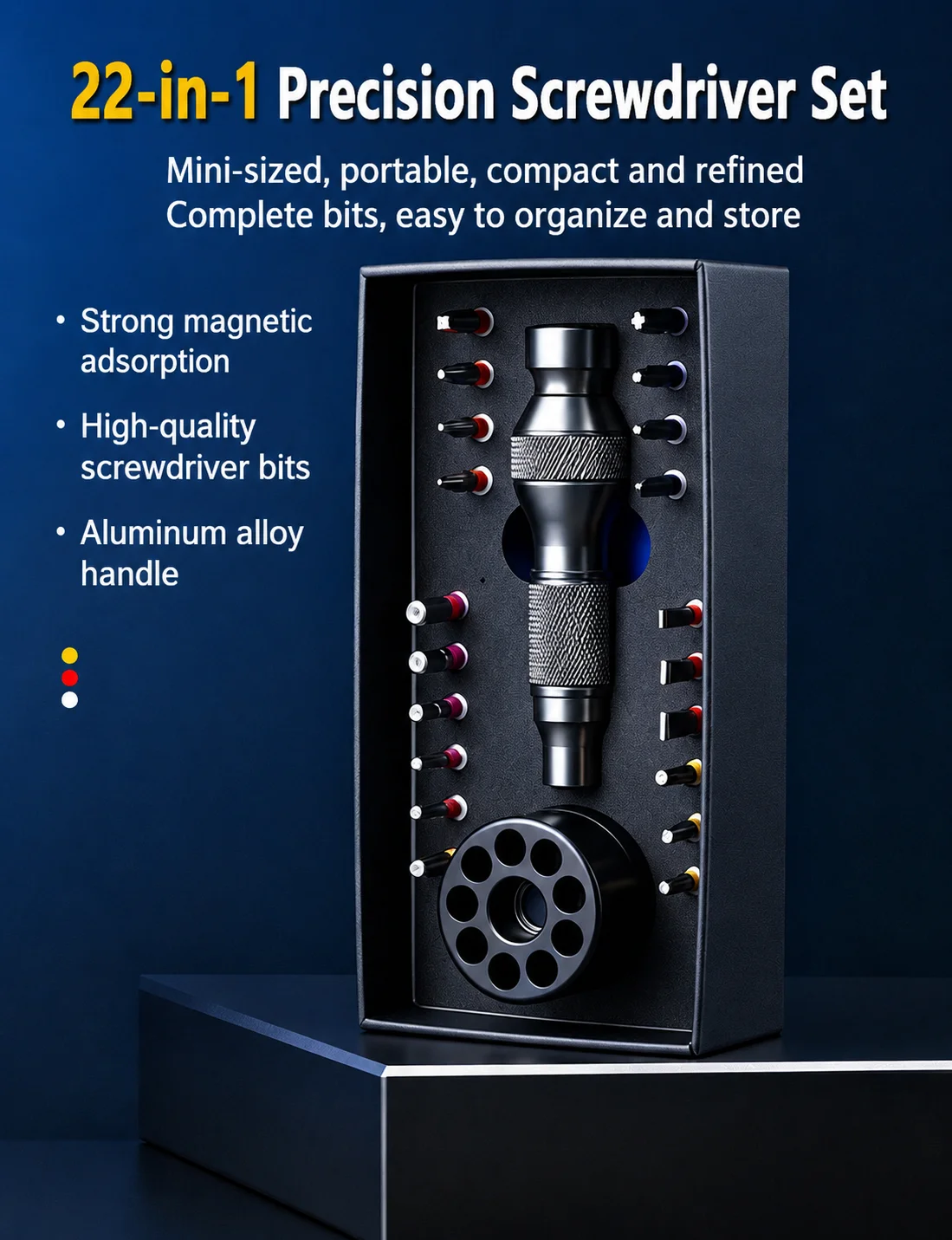 

22 in 1 Precision Screwdriver Set Magnetic Manual Repair Tool Kit High Hardness Professional Screwdriver Kit for Phone Laptop