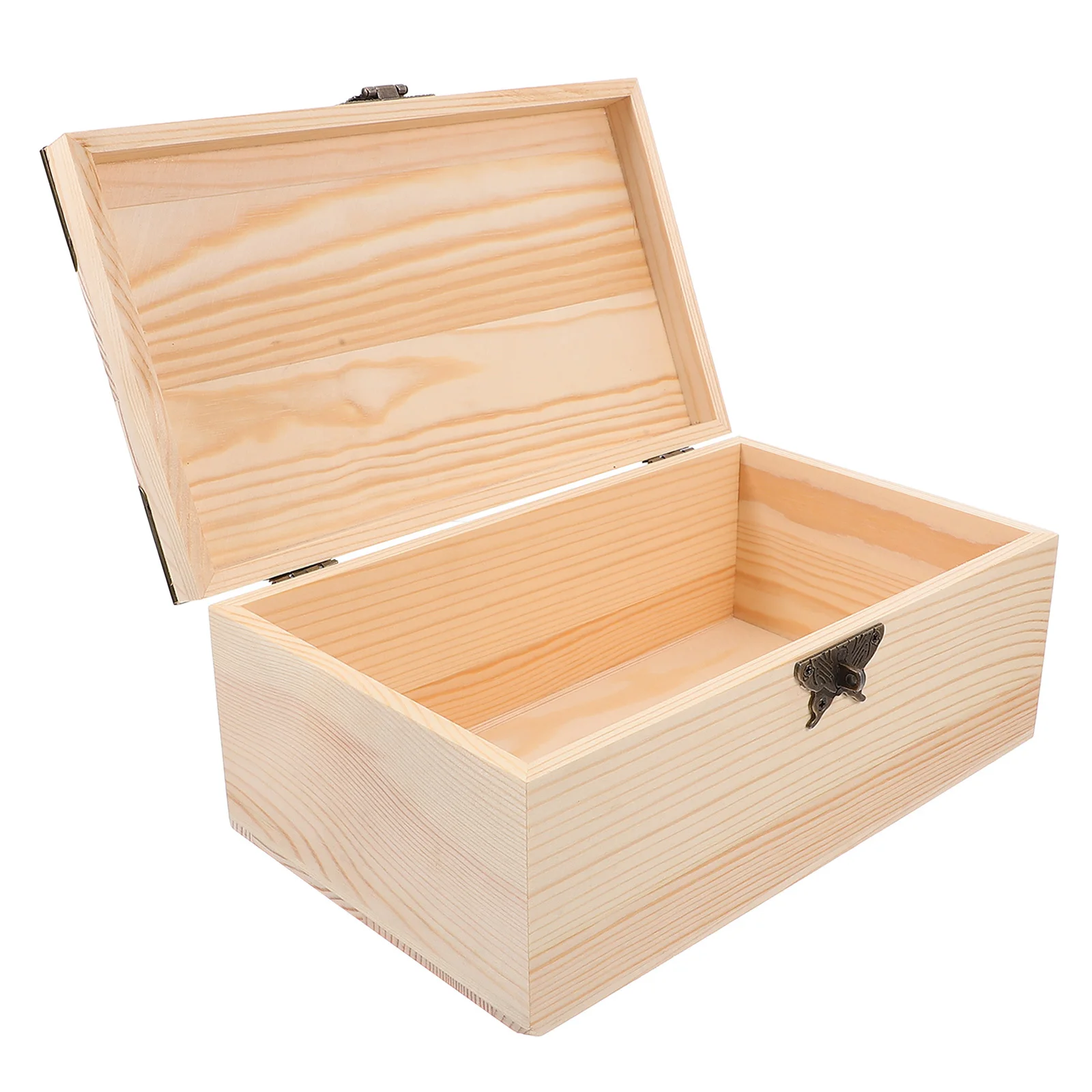 

Wood Lidded Storage Box Compact Smooth Surface for Jewelry Rings Watches Brooches Home Organizer Craft Keepsake