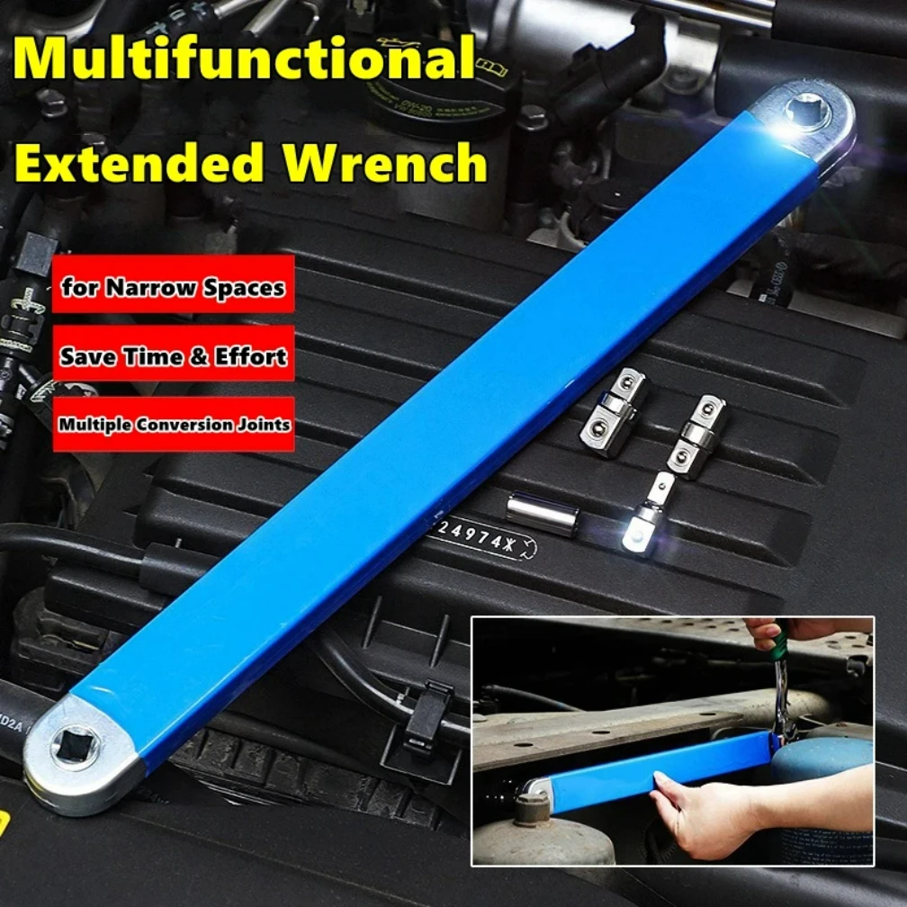 Professional Zero Offset Extension Wrench Motorcycle Repair Tool Tight Space Extension Tool 1/2 in. 1/4 in. 3/8 in.Home Tool Set