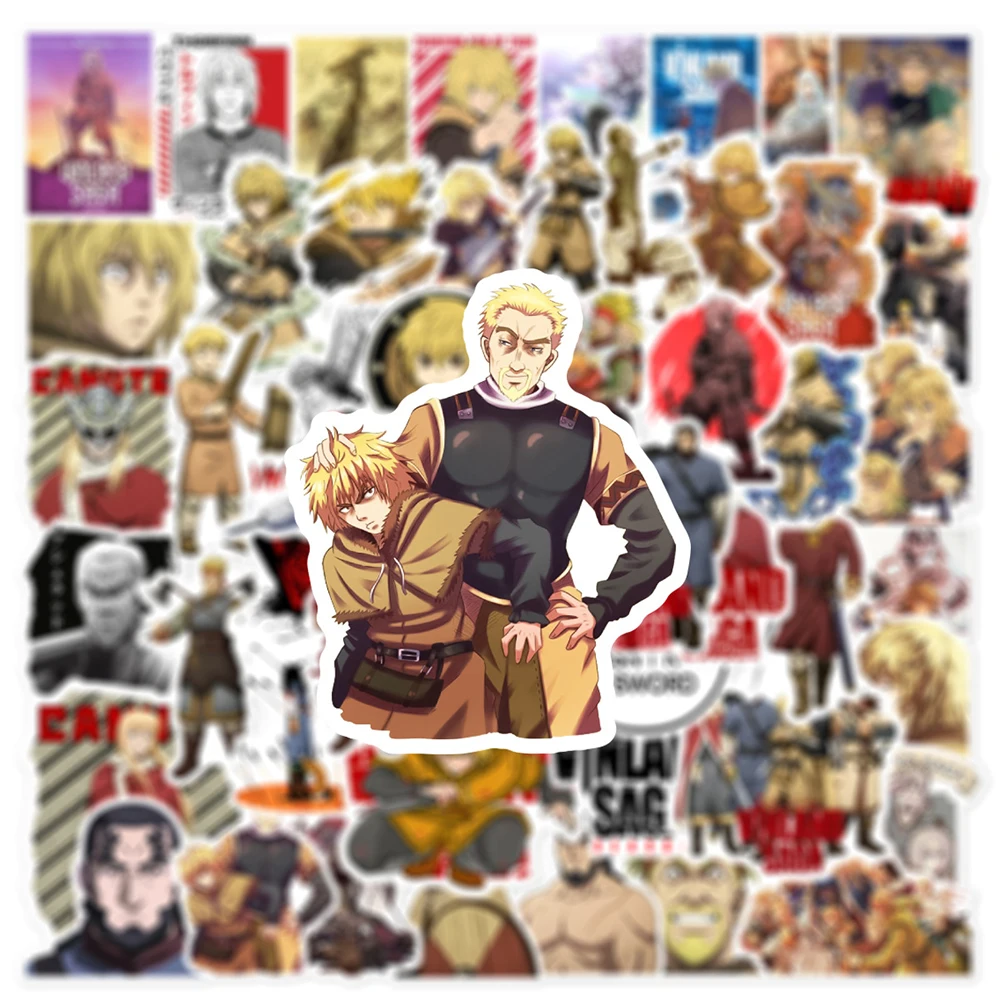 10/30/50pcs Anime VINLAND SAGA Stickers Cool Thorfinn Karlsefni Graffiti Sticker DIY Phone Skateboard Luggage Cartoon Decals Toy