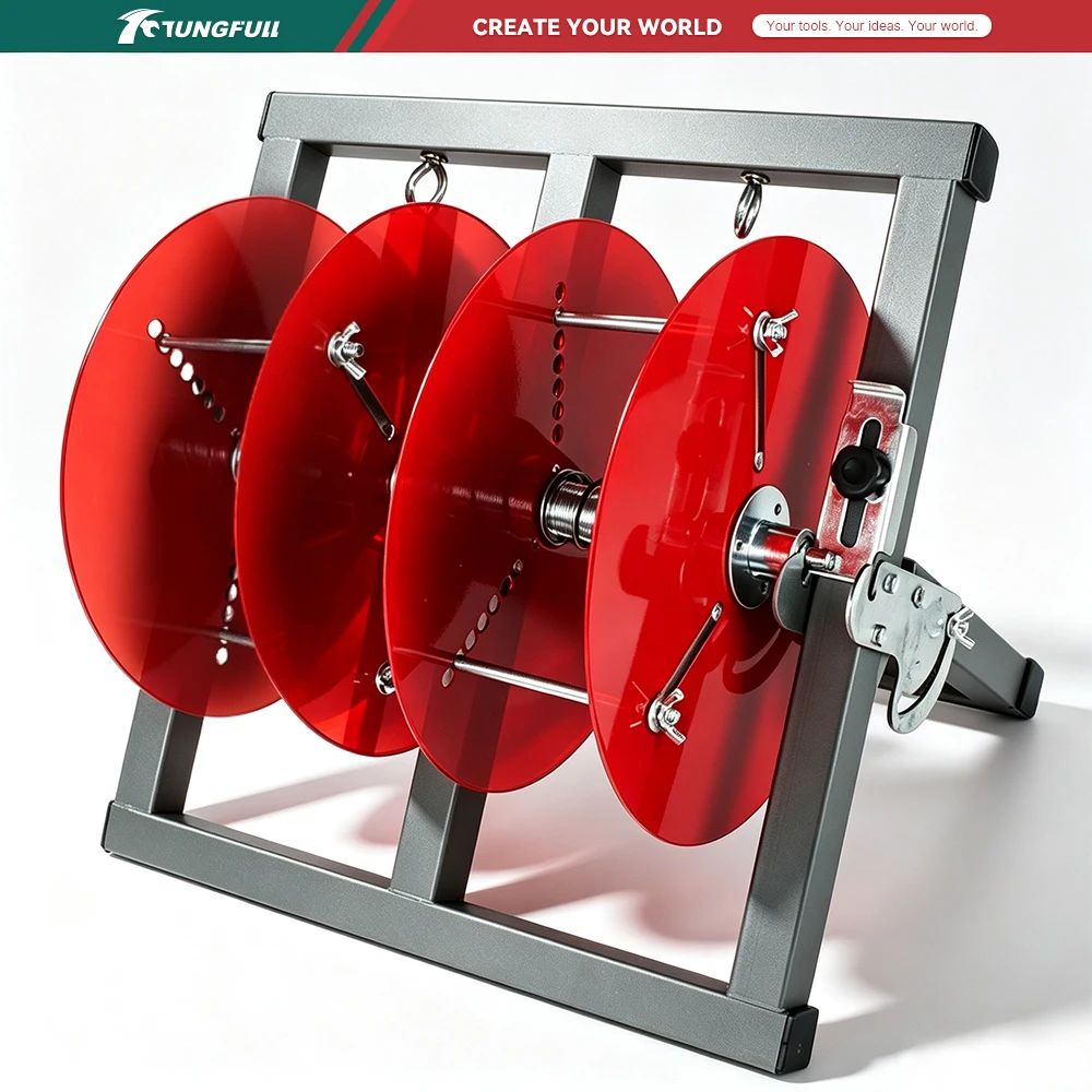 Wire Pay-off Frame Foldable Wire Dispenser Steel Cable Reel Rack Folding BV Wire Multi-wire Home Improvement Electrical Tools