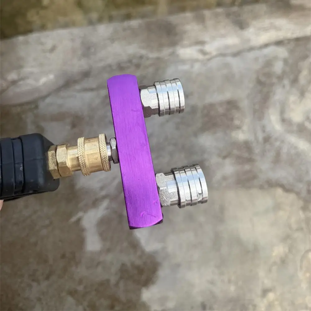 Hochdruck-Reinigungsmaschine 2-in-1 Doppeldüsen-Wasserpistole Zubehör 1/4 Schnellanschluss-Düse Wasserpistolen-Zubehör
