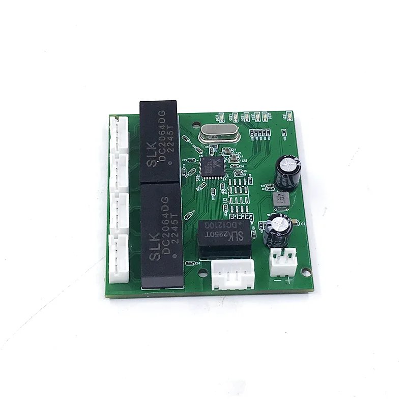 Fast switch mini 5 port ethernet TAP  switch 10 / 100mbps network switch HUB pcb module board for system integration module