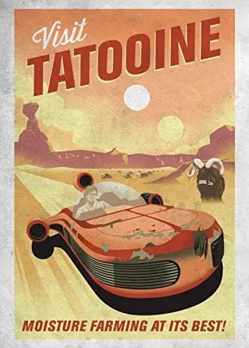 Vintage Metal Tin Sign Visit Tatooine for Home Bar Pub Kitchen Garage Restaurant Wall Deocr Plaque Signs 12x8inch 1pc sign sign
