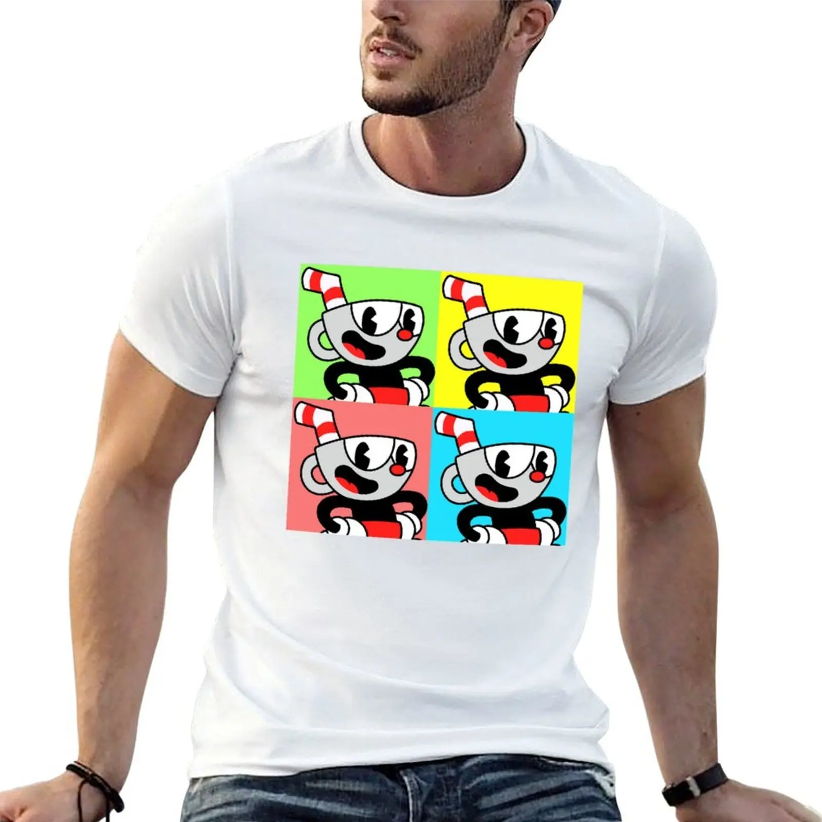 Retro Cuphead Videogame T-Shirt shirts graphic tees baggy shirts t shirts for men graphic
